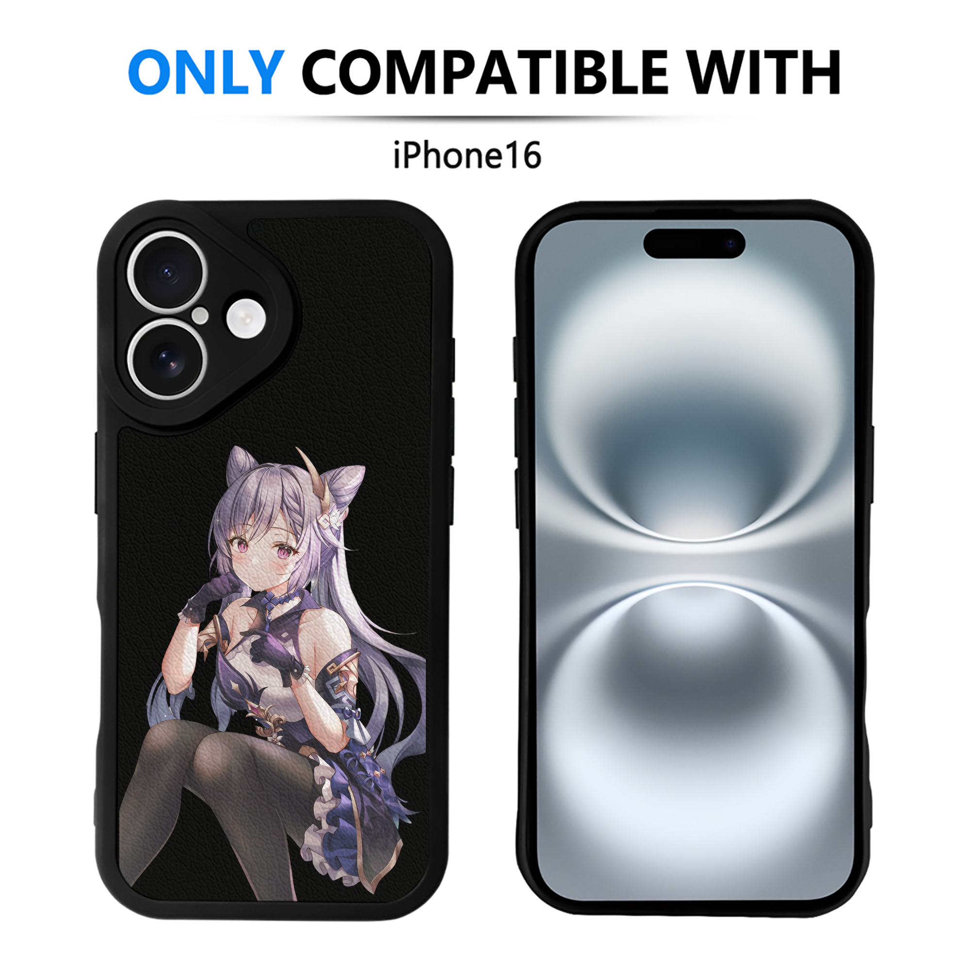 げんし神 刻晴 こくせい genshin Kokusei 【iPhone 16シリーズ対応】シリコンスマホケース（レザー調） 材質：シリコン